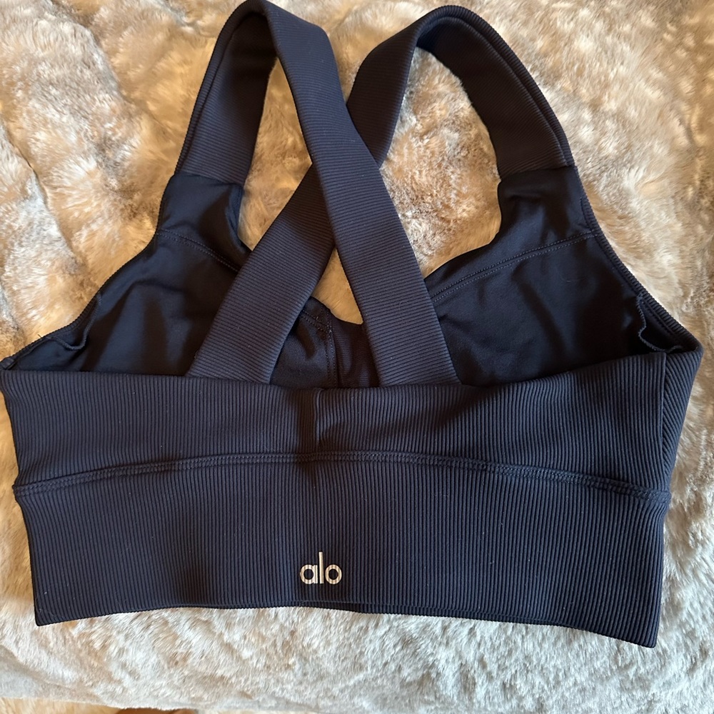 Navy ALO yoga sports bra